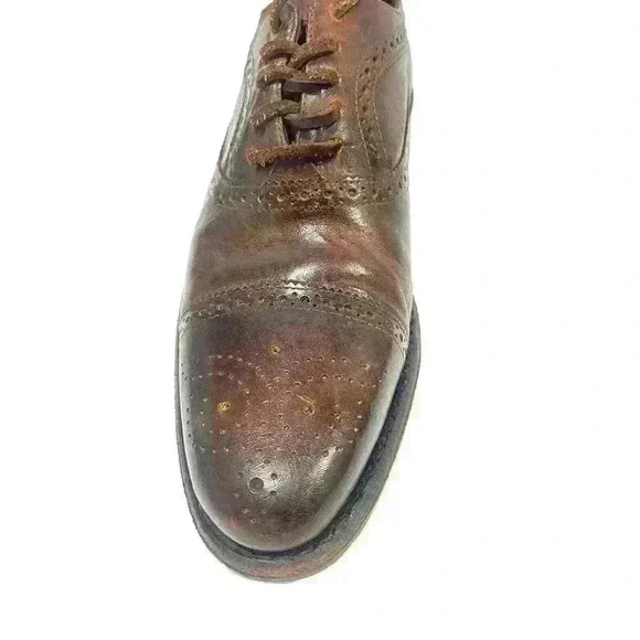 Freebird by Steven George Men's Brown Distressed Wingtip Oxford Shoes US 9 - Picture 6 of 11